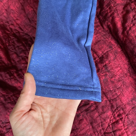 Old Navy Kids Blue Leggings with sparkles Size 14-16 - Picture 3 of 3